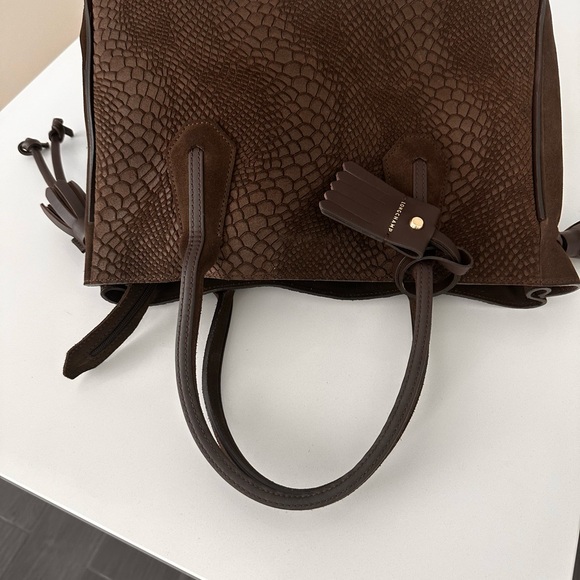 Longchamp Penelope Python Snakeskin Embossed Tote Bag - Picture 10 of 15